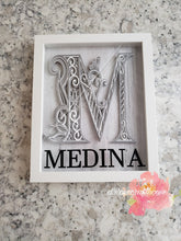 Load image into Gallery viewer, Shadowbox with Mandala Letter