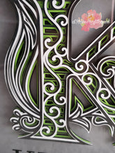 Load image into Gallery viewer, Shadowbox with Mandala Letter