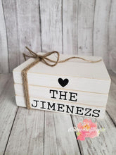 Load image into Gallery viewer, Family Wooden Book Stack