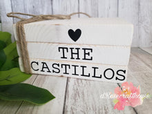 Load image into Gallery viewer, Family Wooden Book Stack