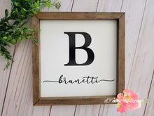 Load image into Gallery viewer, Framed 9x9 Custom Family Sign