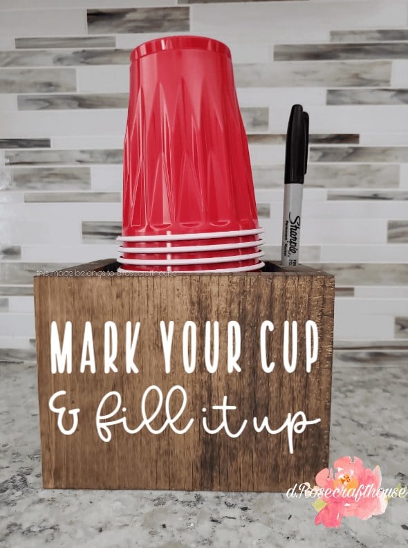 Solo Cup Holder with Sharpie - It holds your solo cups all party