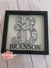 Load image into Gallery viewer, Shadowbox with Mandala Letter