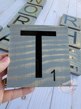 Load image into Gallery viewer, Large Wooden scrabble tiles