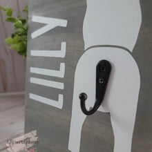 Load image into Gallery viewer, Personalized Wooden Dog Leash Holder
