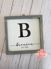 Load image into Gallery viewer, Framed 9x9 Custom Family Sign