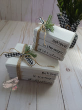 Load image into Gallery viewer, Believe in magic, larger size wooden bookstack