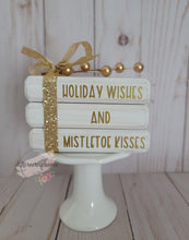 Load image into Gallery viewer, Christmas Wishes Bookstack and Bead bead garland set