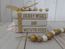 Load image into Gallery viewer, Christmas Wishes Bookstack and Bead bead garland set