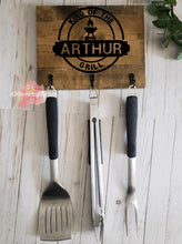 Load image into Gallery viewer, 12 inch Grill Utensil Hanger, King of the Grill