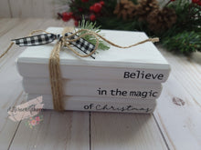 Load image into Gallery viewer, Believe in magic, larger size wooden bookstack
