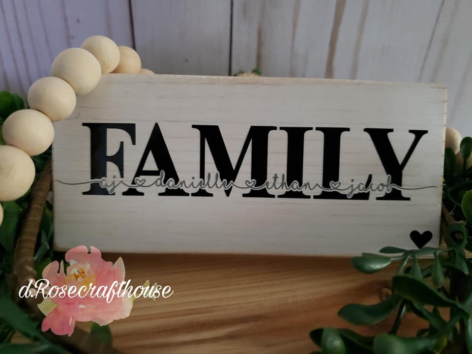 Mini Family Tiered Tray Sign