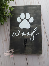 Load image into Gallery viewer, Personalized Wooden Dog Leash Holder
