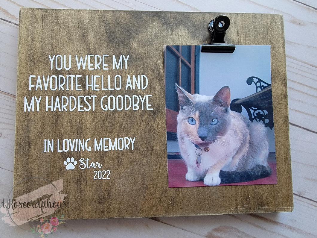 Custom Pet Memorial Frame