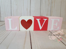 Load image into Gallery viewer, Set of 4 &quot;LOVE&quot; blocks
