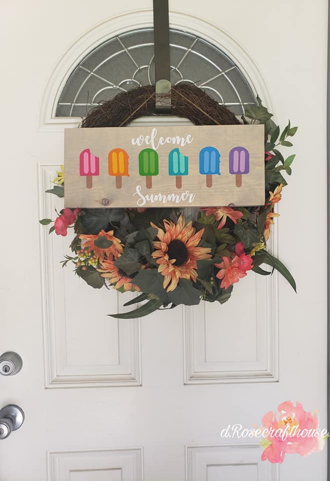 Summer Popsicle Welcome Sign