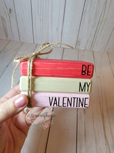 Load image into Gallery viewer, Wooden Book Mini Book Stack: Be My Valentine
