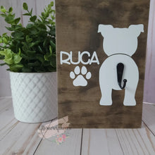 Load image into Gallery viewer, Personalized Wooden Dog Leash Holder
