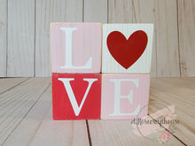 Load image into Gallery viewer, Set of 4 &quot;LOVE&quot; blocks
