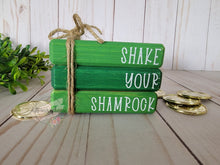 Load image into Gallery viewer, Wooden Mini Book Stack, Shake Your Shamrock
