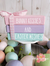 Load image into Gallery viewer, Wooden Mini Book Stack: Bunny Kisses
