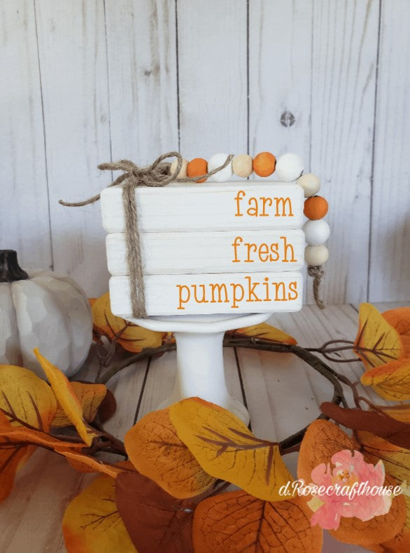 Farm Fresh Pumpkin Bookstack